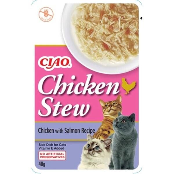 Ciao Chicken Churu Stew Tavuk Güveç Ve Somon Balıklı Kedi Ödül Maması 50 GR | SRC: Barcode: 850006715374